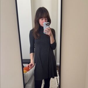 Amour Vert Dark Gray Turtleneck Dress XS